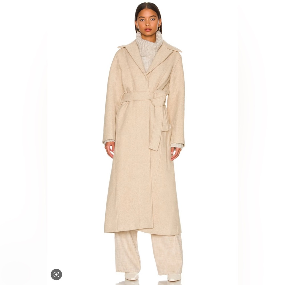 Cult Gaia Romina coat in Ecru